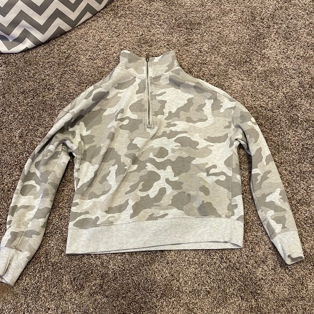 Camo Half-Zip Sweatshirt